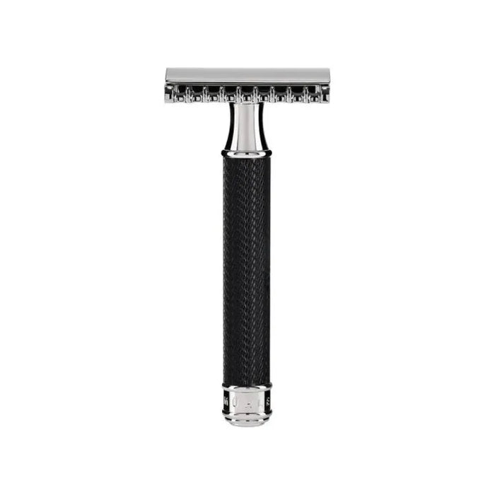 MuHLE Black/Chrome Open Comb Safety Razor [R41BLACK]