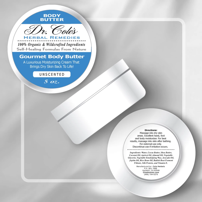 COLEHERBALS 33 - Dr. Cole's Gourmet Body Butter - Unscented Herbal