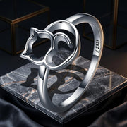 Bids.com 925 Sterling Silver Ring Size 5.0 with Platinum Plating for Women Rings