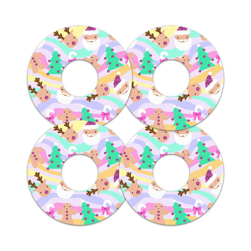 Peelz Christmas Pastel FreeStyle Libre 3 Plus & Lingo  Patch Tape - Pump Peelz Patch Medical Tape