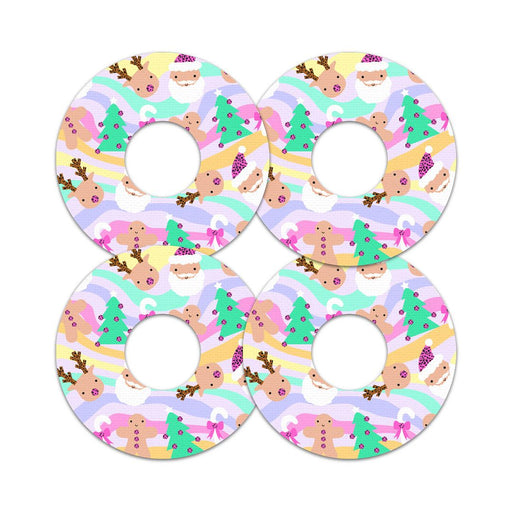 Peelz Christmas Pastel FreeStyle Libre 3 Plus & Lingo  Patch Tape - Pump Peelz Patch Medical Tape