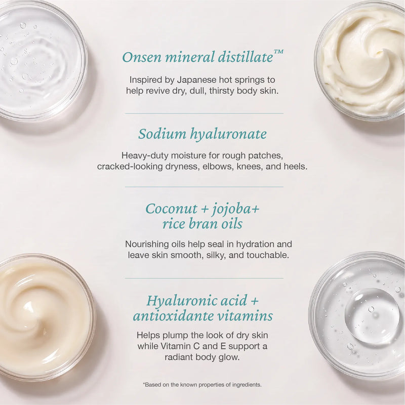 Onsen Secret Japanese Body Butter Body Cream Lavender 255ml Ylang Ylang,255ml Sandalwood,255ml Lavender