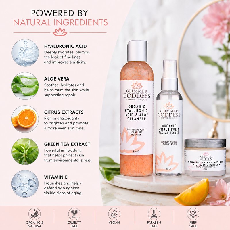 Organic 3-Step Anti-Aging Skin Care Routine