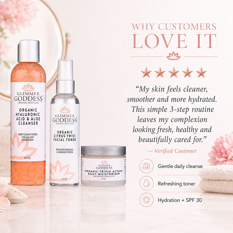 Organic 3-Step Anti-Aging Skin Care Routine