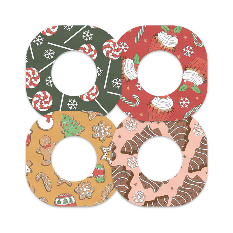 Peelz Christmas Treats Variety Dexcom G7 and Stelo Patch Tape - Pump Peelz Patch Medical Tape