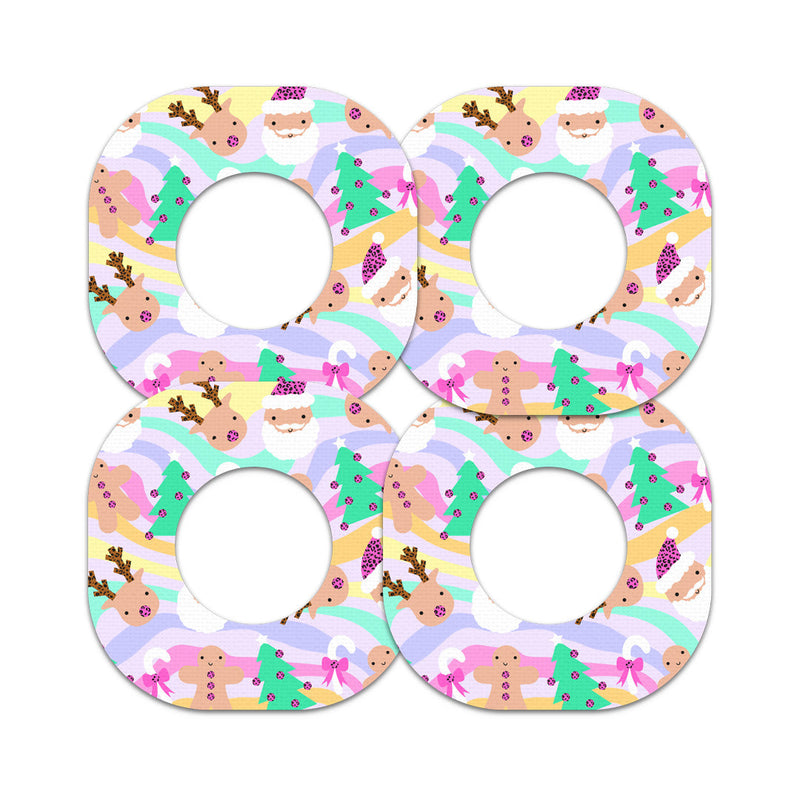 Peelz Christmas Pastel Dexcom G7 and Stelo Patch Tape - Pump Peelz Patch Medical Tape