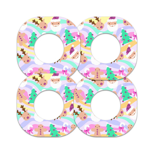 Peelz Christmas Pastel Dexcom G7 and Stelo Patch Tape - Pump Peelz Patch Medical Tape