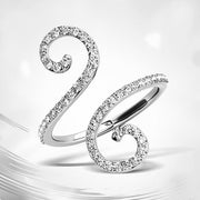 Bids.com 14k White Gold Diamond Open Flourish Style Ring (1/2 cttw) Rings