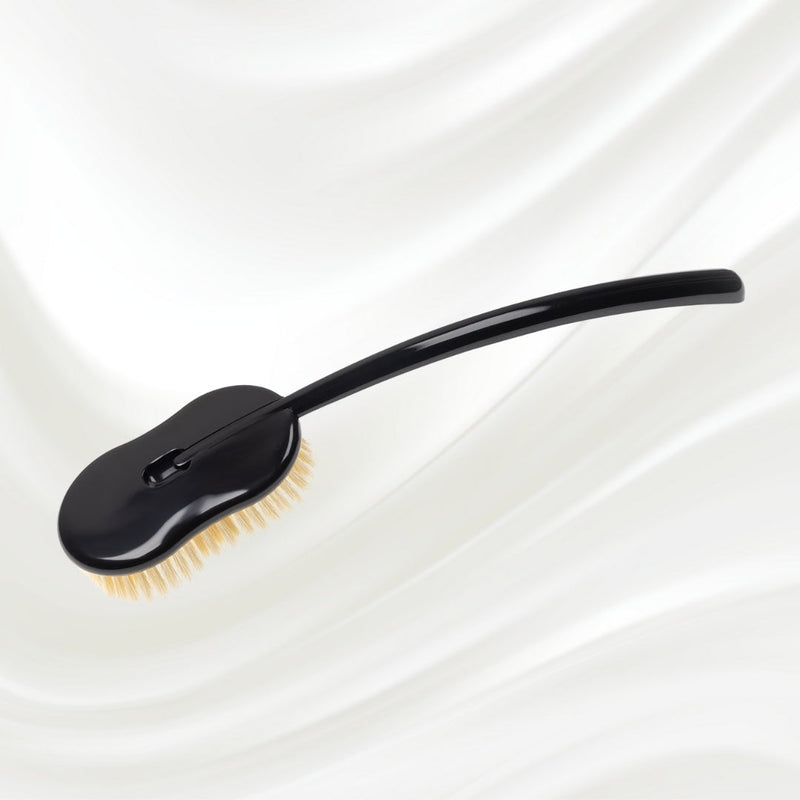 Natural Bristle Shower Back Brush - Long Handle for Full Back Exfoliation (48cm)