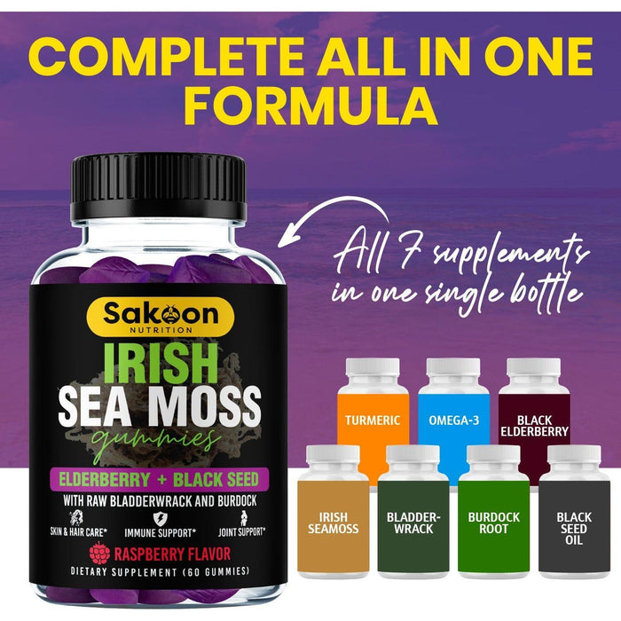 Sea Moss Gummies With Elderberry & Black Seed Oil