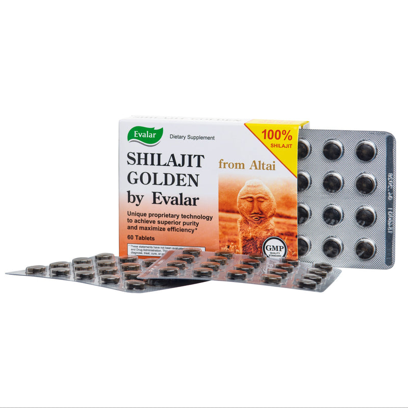 SiberianGreen.com Evalar Shilajit Gold Mumijo Resin – 60 Capsules | Pure Altai Mumiyo Herbal