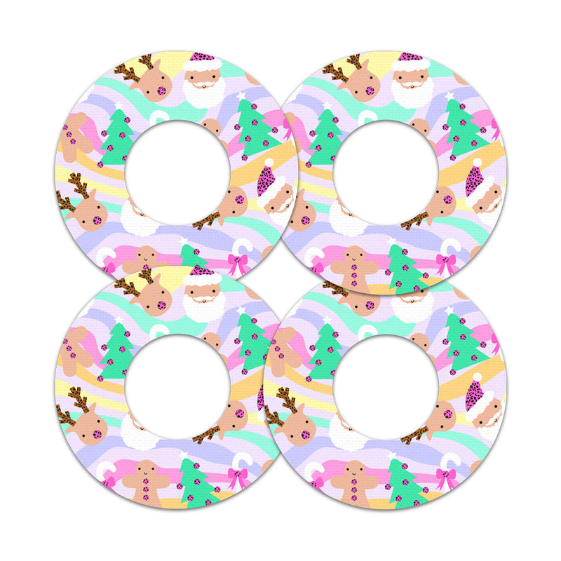 Peelz Christmas Pastel Freestyle Libre 2 Patch Tape - Pump Peelz Patch Medical Tape