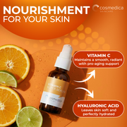 Cosmedica Skincare Cosmedica Skincare Vitamin C Serum for Face with Hyaluronic Acid – Anti Aging Serum for Dark Spots, Fine Lines, Wrinkles – Hydrating Collagen Booster for Women & Men Serum