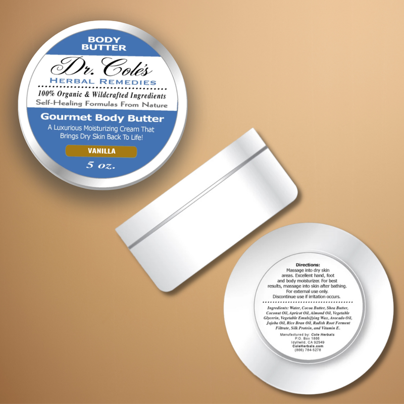 COLEHERBALS 39 - Dr. Cole's Gourmet Body Butter - VANILLA Herbal
