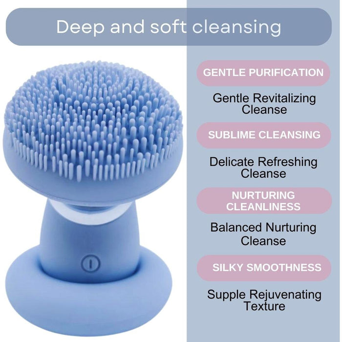 ZAQ Skin & Body - Vera Waterproof Facial Cleansing Brush With Pulse Acoustic Wave Vibration, And Magnetic Beads