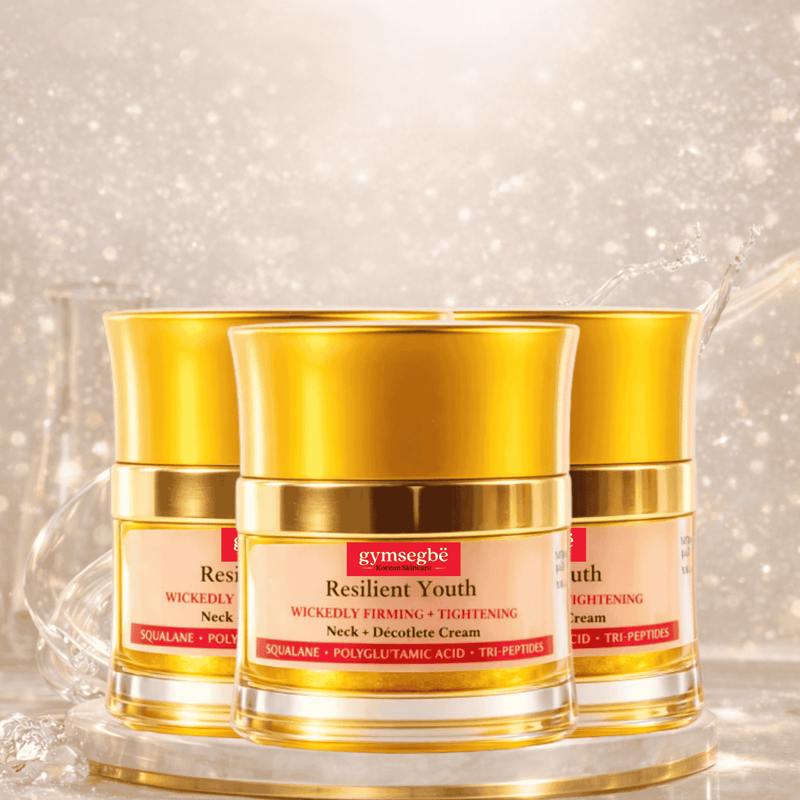 gymsegbë Resilient Youth Neck + Décolleté Cream Anti-Aging Body Light Gray 3 Jars Save $6.98