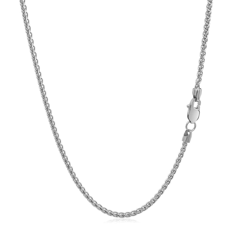 Bids.com 14k White Gold Round Wheat Chain 1.5mm Necklaces