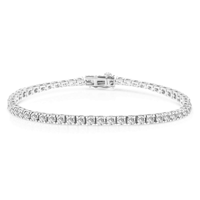 Bids.com 14K White Gold 5.00 Cttw Prong Set Lab Grown Round Diamond Classic Tennis Bracelet (F-G Color, VS2-SI1 Clarity) - 7.25" Bracelets