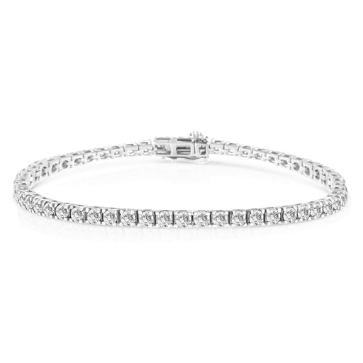 Bids.com 14K White Gold 5.00 Cttw Prong Set Lab Grown Round Diamond Classic Tennis Bracelet (F-G Color, VS2-SI1 Clarity) - 7.25" Bracelets
