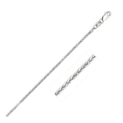 Bids.com 14k White Gold 1.8mm Square Wheat Chain Necklaces