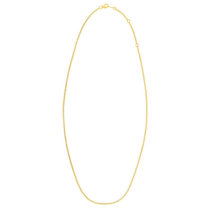 Bids.com Double Extendable Cable Chain in 14k Yellow Gold (1.40 mm) Necklaces