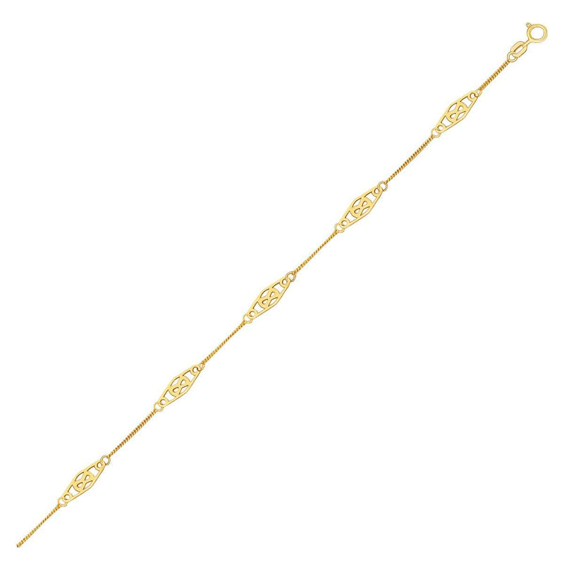 Bids.com 14k Yellow Gold Infinity Ankle Bracelet Bracelets