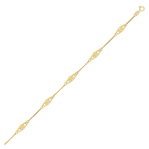 Bids.com 14k Yellow Gold Infinity Ankle Bracelet Bracelets