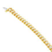 Bids.com 14K Yellow Gold Round Cut Diamond Spiral Link Bracelet (3.00 cttw, H-I Color, SI2-I1 Clarity) Bracelets