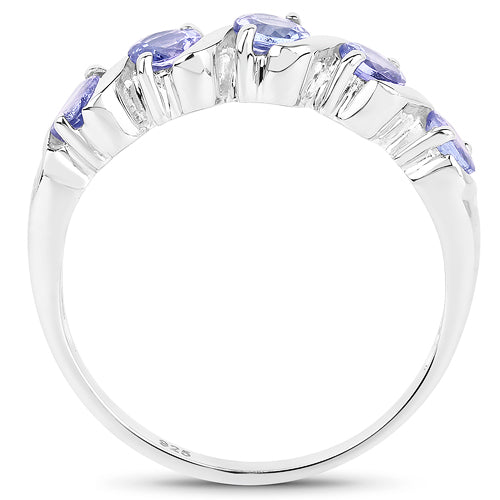 Bids.com 1.15 Carat Genuine Tanzanite .925 Sterling Silver Ring Rings