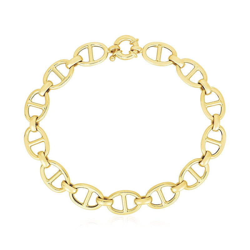 Bids.com 14k Yellow Gold High Polish Mariner Link Bracelet (8.8mm) Bracelets
