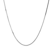 Bids.com 14k White Gold Classic Box Chain 0.8mm Necklaces