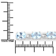 Bids.com 7.60 Carat Genuine Blue Topaz .925 Sterling Silver Bracelet Bracelets