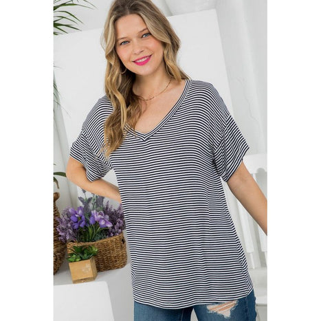 Pin Stripe Boxy Top