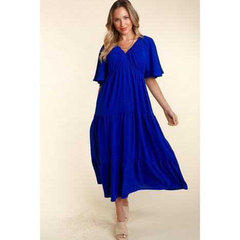 Haptics Tiered Babydoll Maxi Dress with Side Pocket