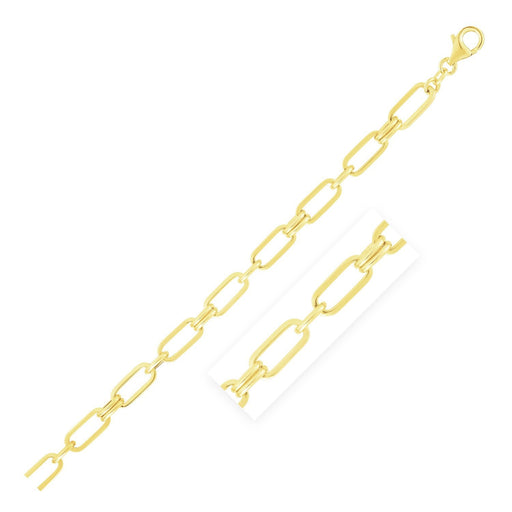 Bids.com 14k Yellow Gold High Polish Paperclip Rondel Link Chain Necklaces