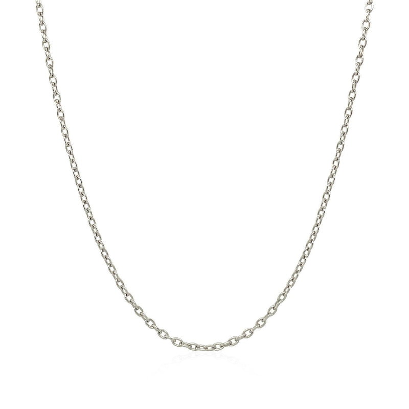 Bids.com 14k White Gold Round Cable Link Chain 1.5mm Necklaces
