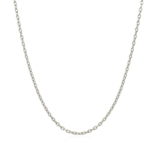 Bids.com 14k White Gold Round Cable Link Chain 1.5mm Necklaces