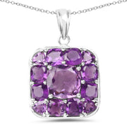 Bids.com 8.20 Carat Genuine Amethyst .925 Sterling Silver Pendant Pendants