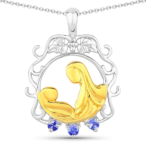 Bids.com 0.11 Carat Genuine Tanzanite .925 Sterling Silver Pendant Pendants