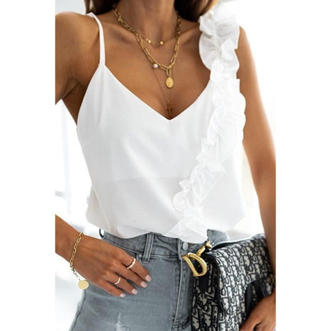 Ruffled V-Neck Cami