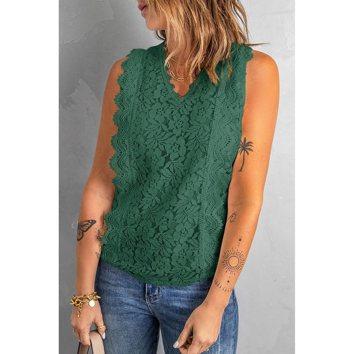 Lace V-Neck Tank