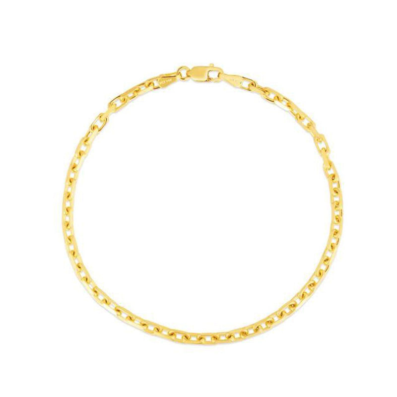 Bids.com 14k Yellow Gold French Cable Chain Bracelet  (2.50 mm) Bracelets