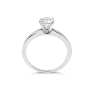Bids.com 14K White Gold 1.0 Cttw Round Lab Grown Diamond 4 Prong Solitaire Engagement Ring (F-G Color, VS2-SI1 Clarity) - Ring Size 7 Rings