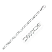Bids.com 3.8mm 14k White Gold Solid Figaro Bracelet Bracelets