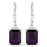 Bids.com 6.63 Carat Genuine Amethyst .925 Sterling Silver Earrings Earrings