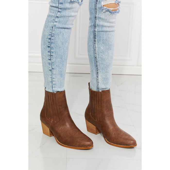 MMShoes Love the Journey Stacked Heel Chelsea Boots