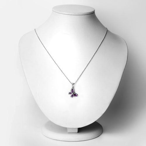 Bids.com 0.60 Carat Genuine Amethyst .925 Sterling Silver Pendant Pendants