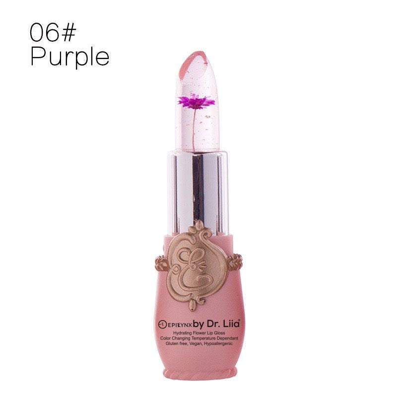 EpiLynx Color-Changing Flower Lip Gloss – Vegan, Gluten-Free, Hydrating Lip Balm