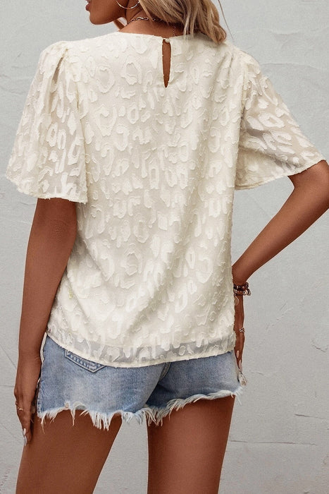 Round Neck Half Sleeve Blouse