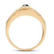 Bids.com 0.20 Carat Genuine Black Diamond .925 Sterling Silver Ring Rings